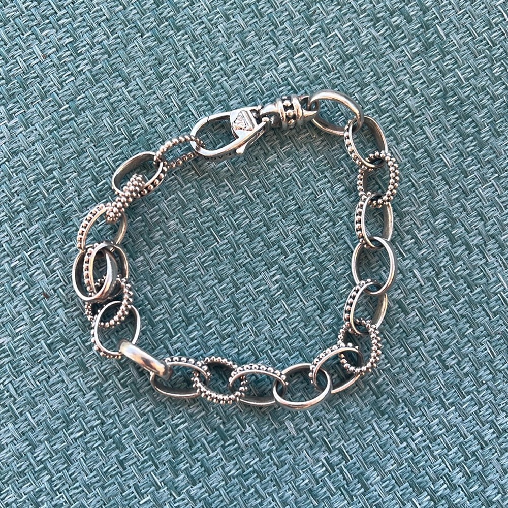 Caviar bead link bracelet